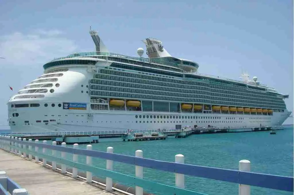 A Cruise Ship Docked in The Caribbean